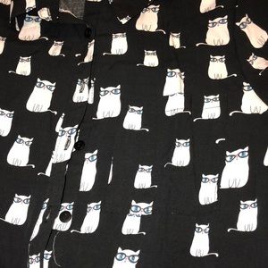 Cat button up t!!